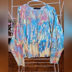 Fashion to figure button-up blouse sheer material size 2 (16)